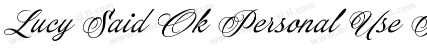 Lucy Said Ok Personal Use Italic字体转换